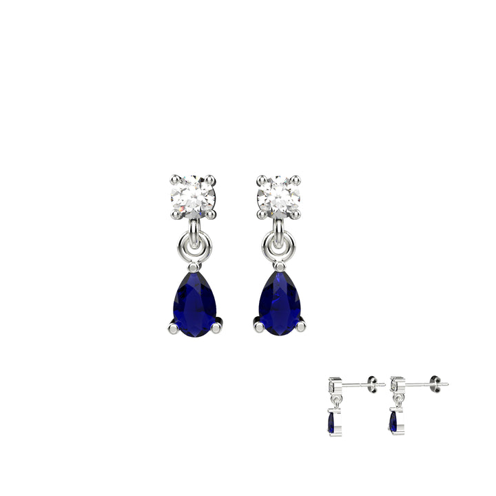 Dainty sapphire stud earrings for women – stylish and sparkly