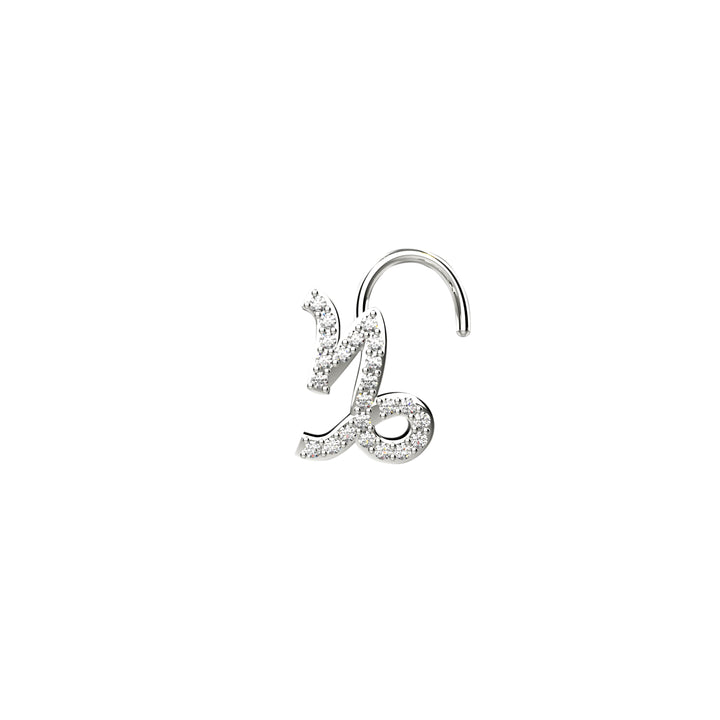 Gold Capricorn nose jewelry