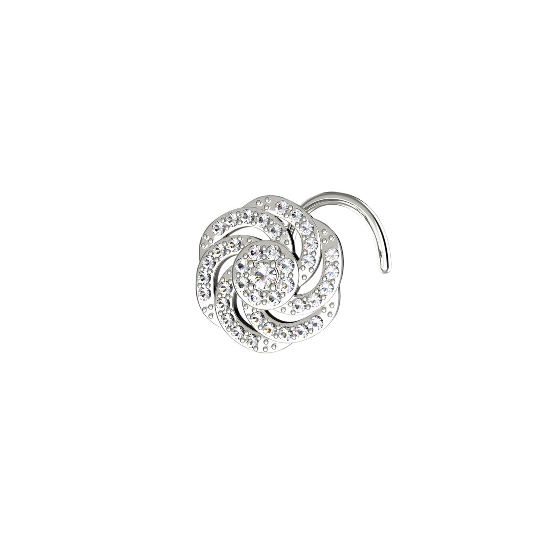 Classic silver nose ring stud
