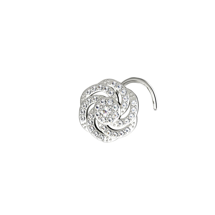 Classic silver nose ring stud