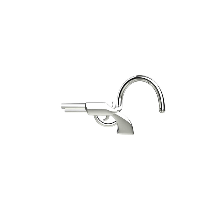 unique gun design nose ring