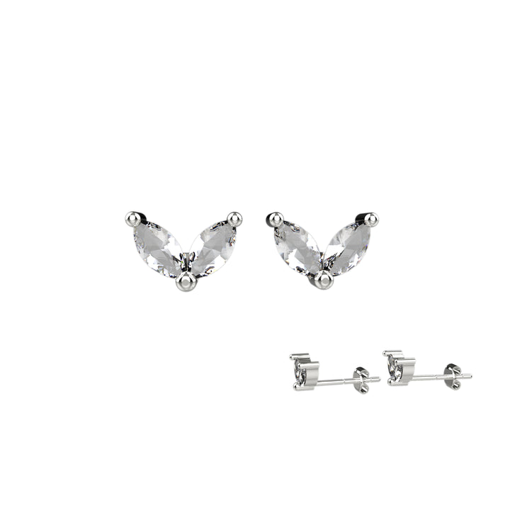 Gold diamond earrings – elegant gift for her