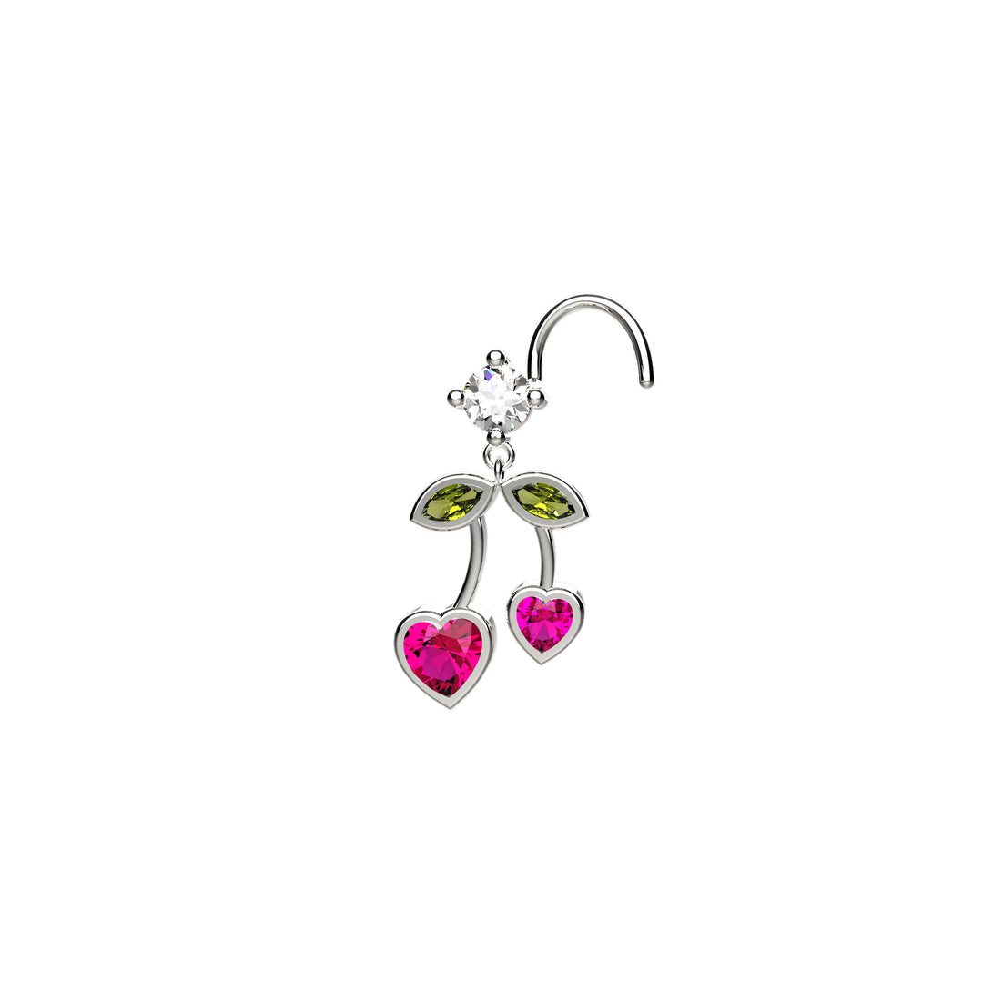 heart design nose stud – perfect for a chic nose piercing