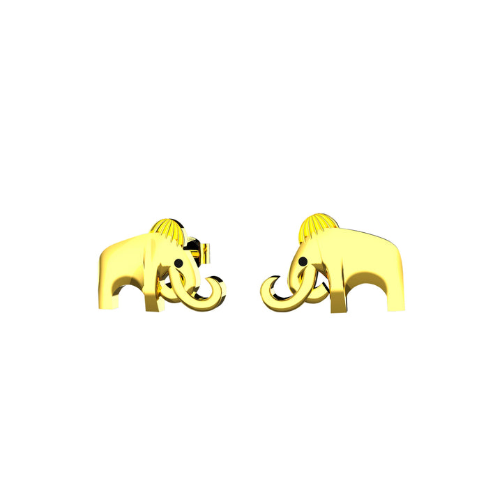 Elephant stud earrings – symbol of strength and luck