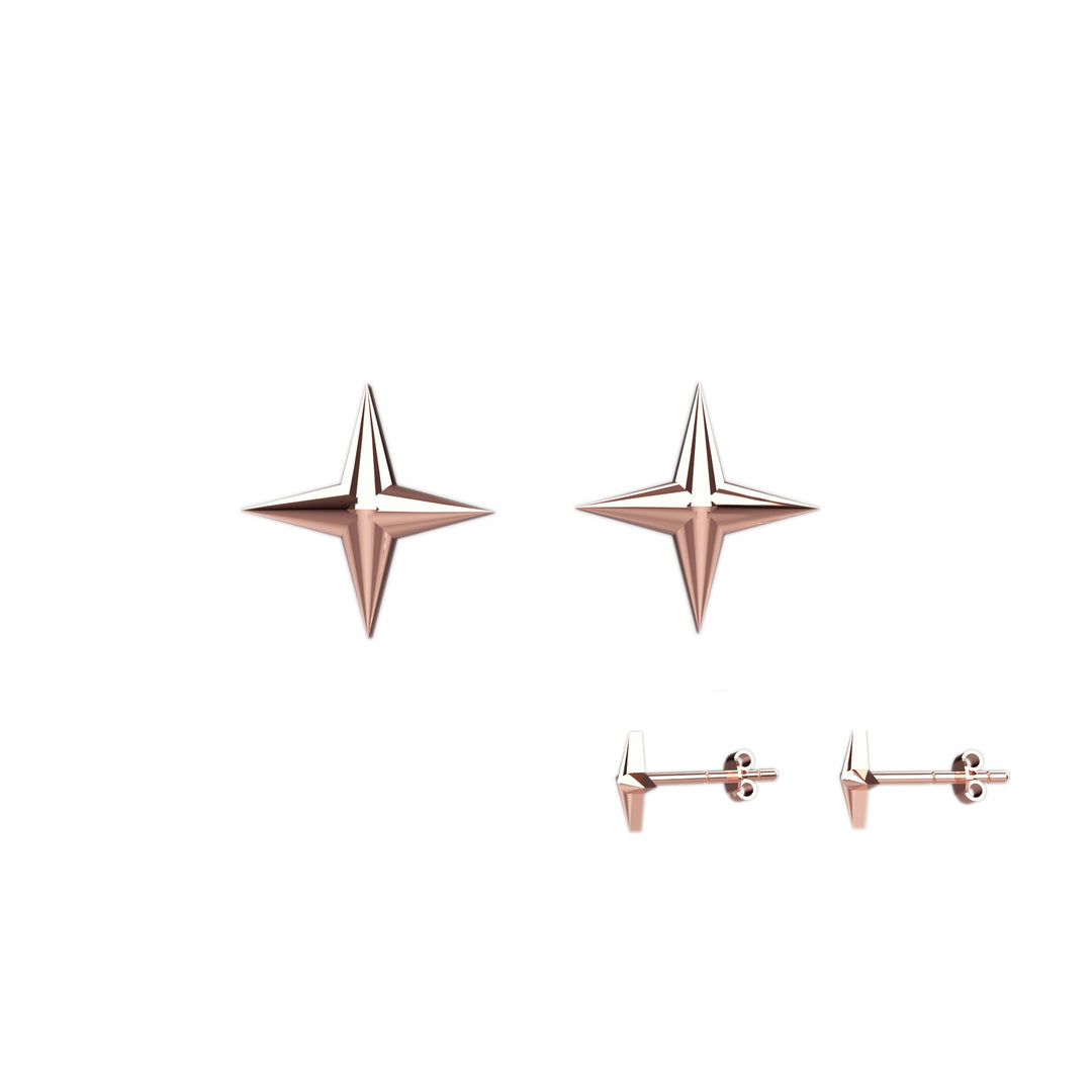 Star-shaped earrings – cute tiny jewelry design