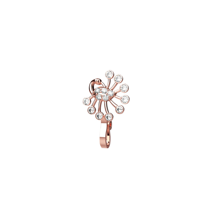 Dainty Clip-On Nose Ring Side View