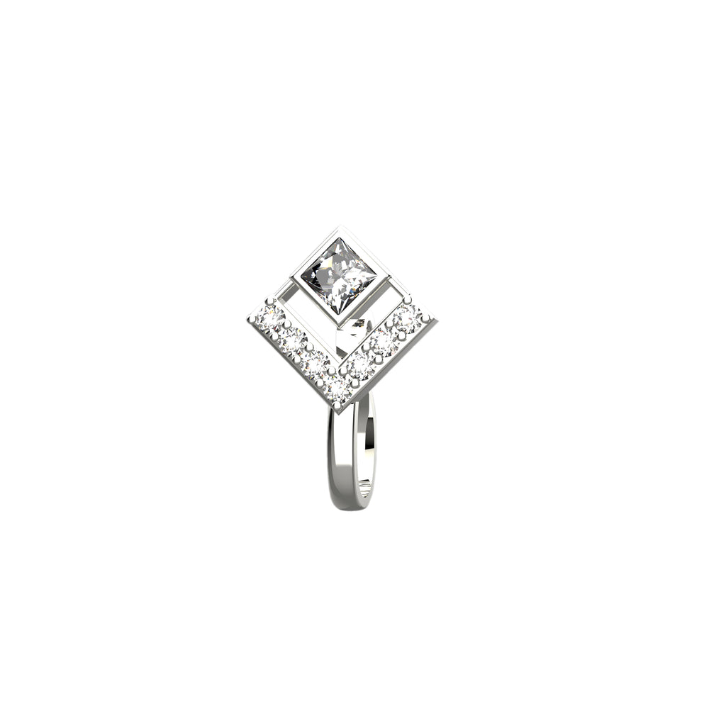 Clip-on gold nose ring for women