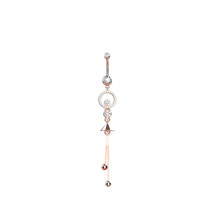 Belly button ring with chain