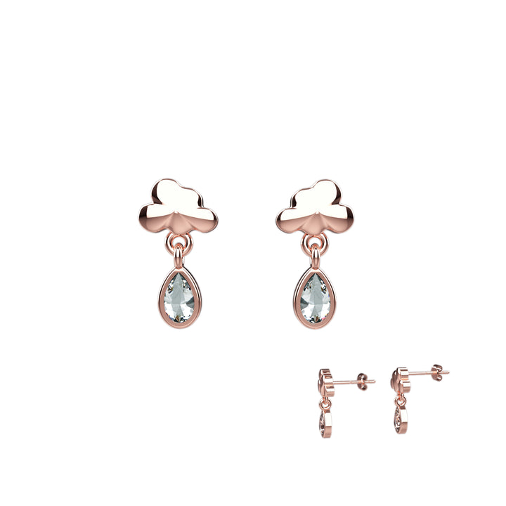 Sterling silver cloud earrings – dainty and fun