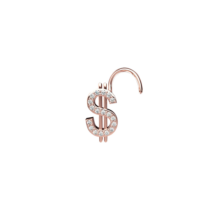 nose stud with dollar symbol – perfect for a statement look