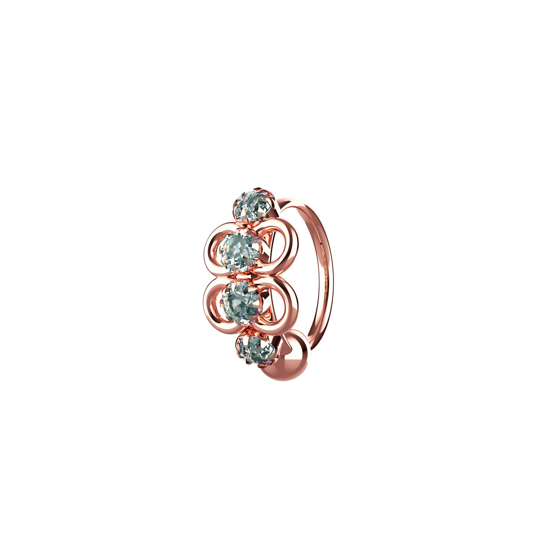 Gold nostril hoop ring