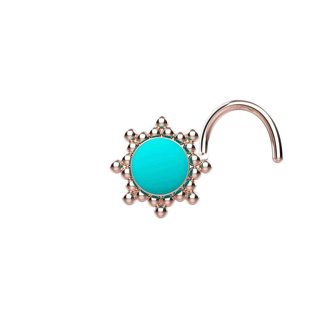 Turquoise Nose Ring for Women