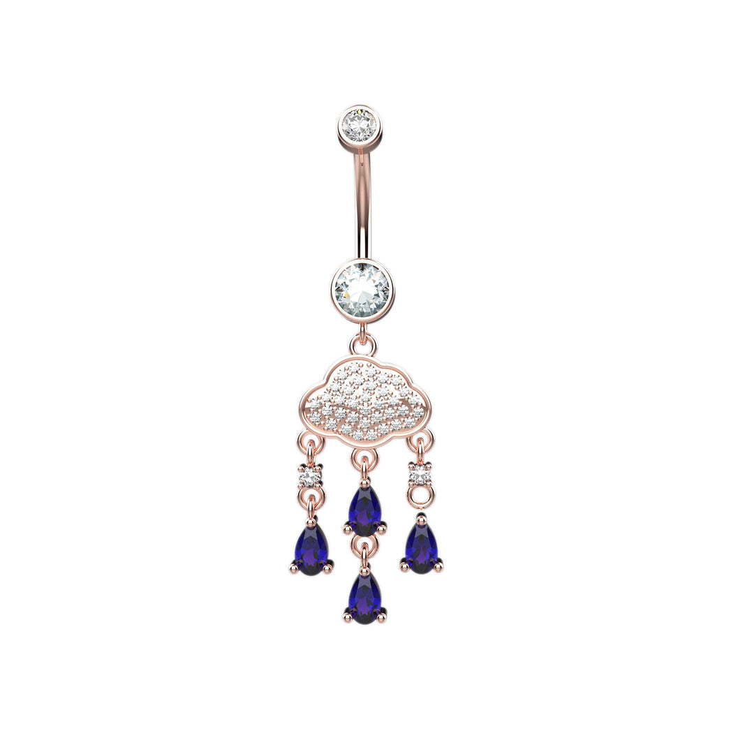Dainty belly button ring
