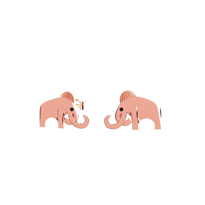 Animal-inspired earrings – silver elephant design
