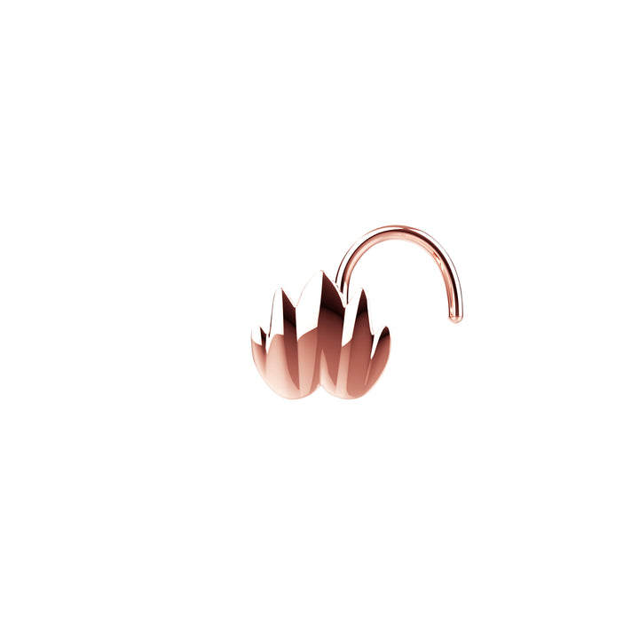 Gold flat nose stud