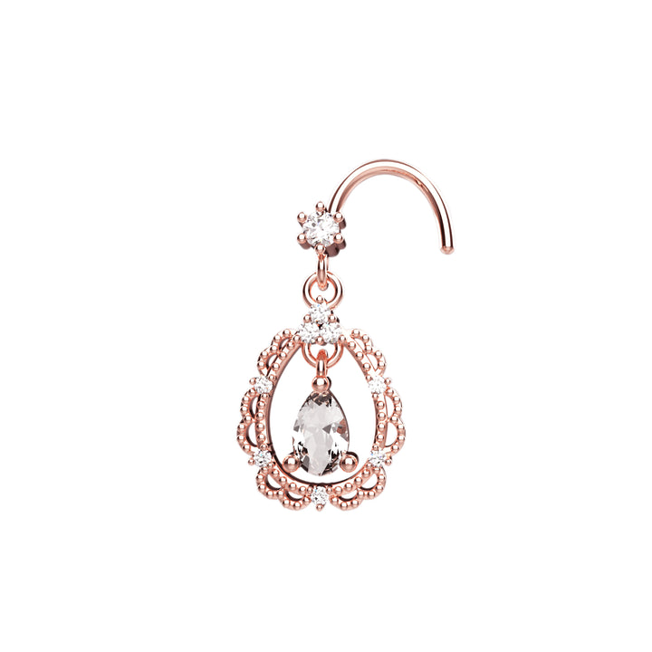 Elegant dangle nose ring
