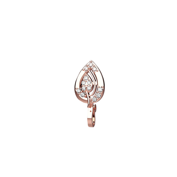 Leaf-shaped faux nose stud