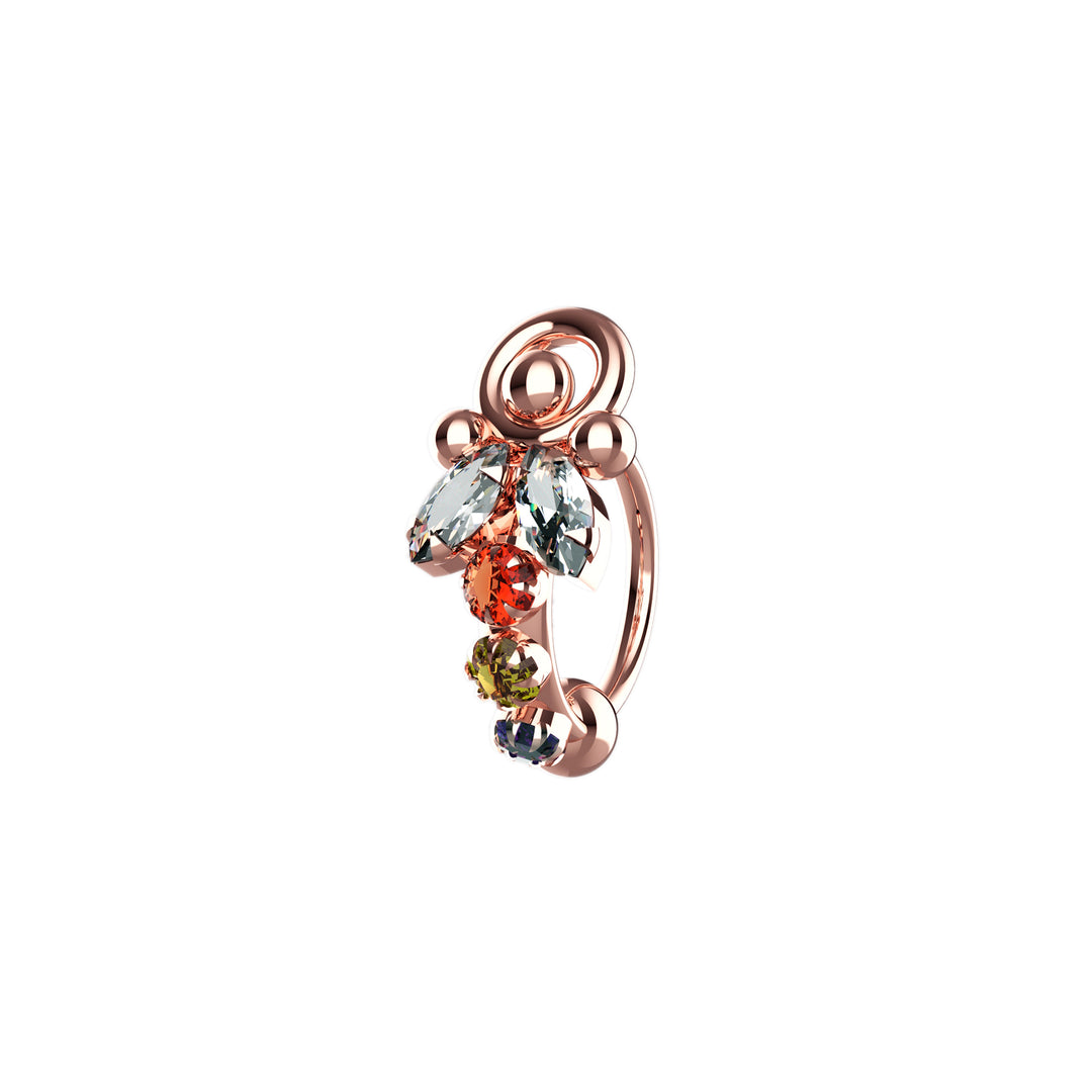 Lightweight gold nose hoop