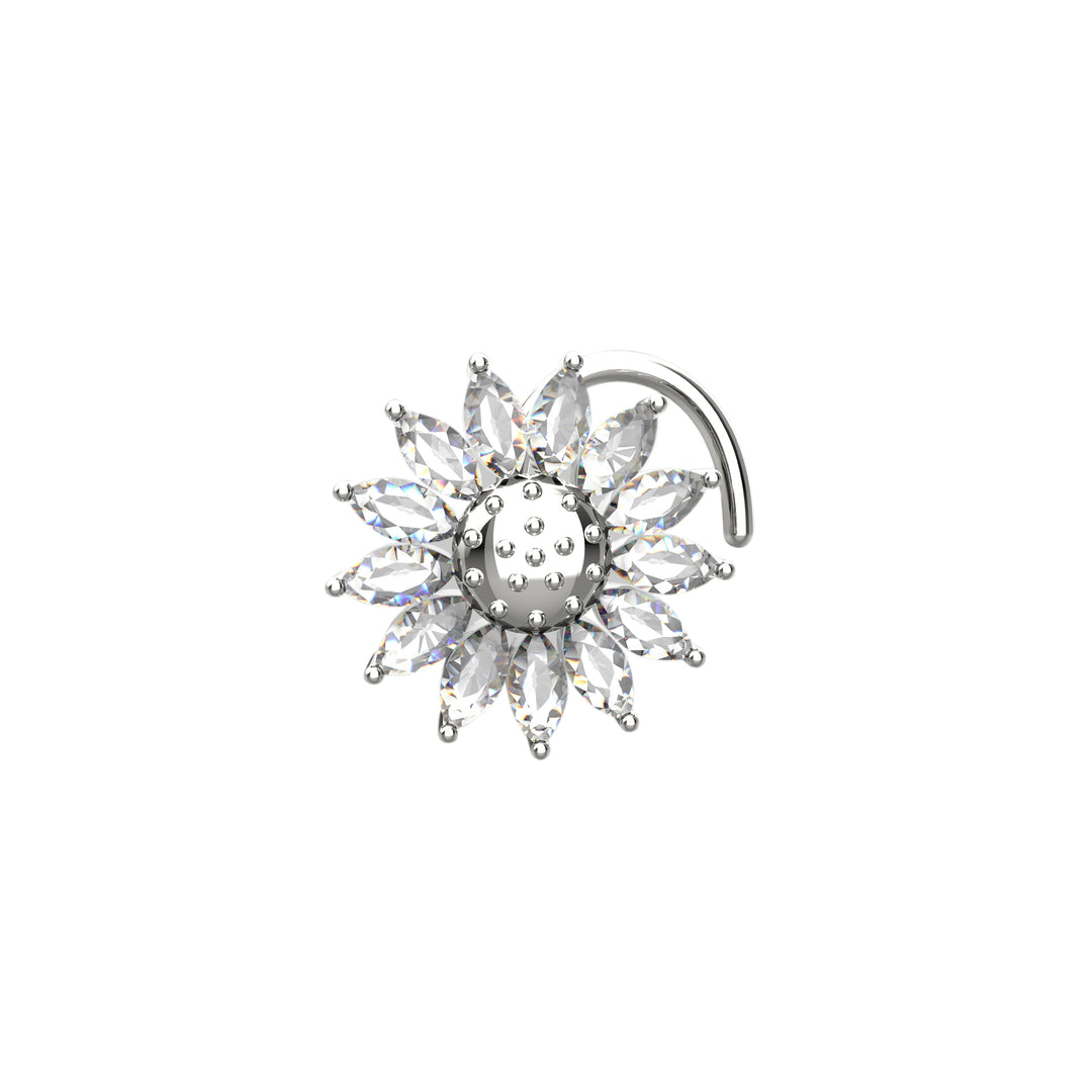 gold sunflower nose stud – perfect for everyday wear