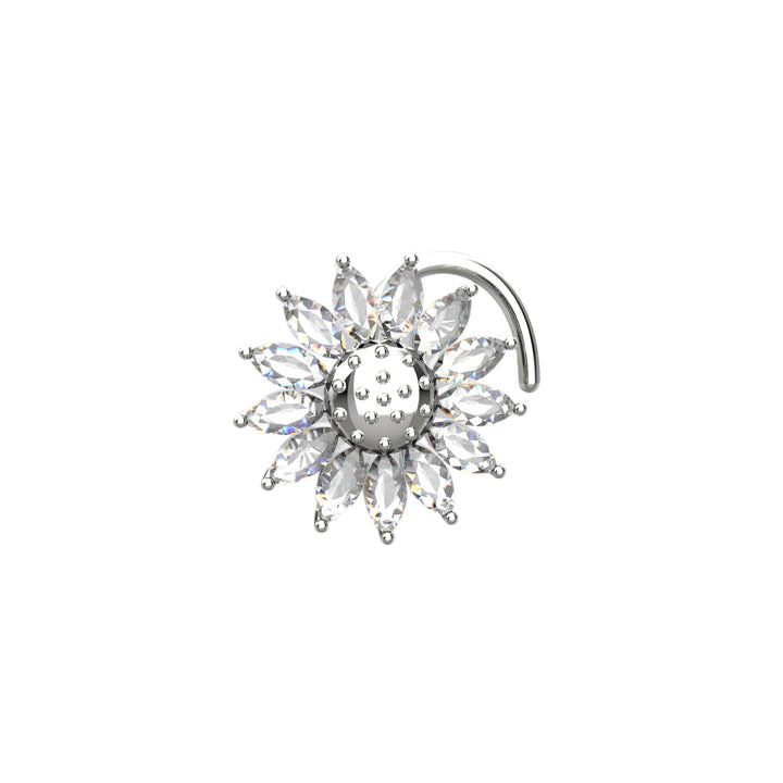 gold sunflower nose stud – perfect for everyday wear