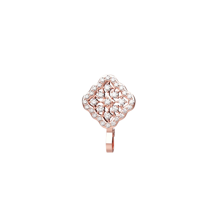 Ethnic faux nose ring silver