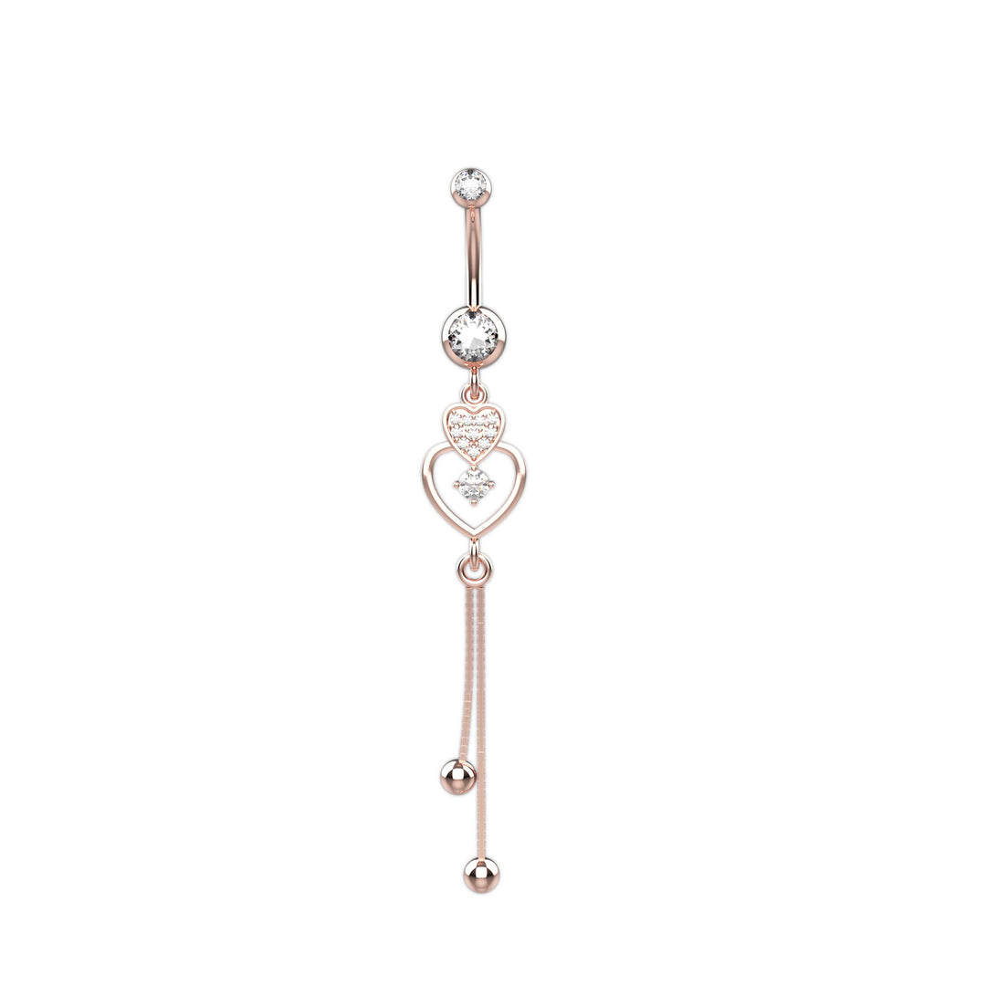 Crystal belly chain ring