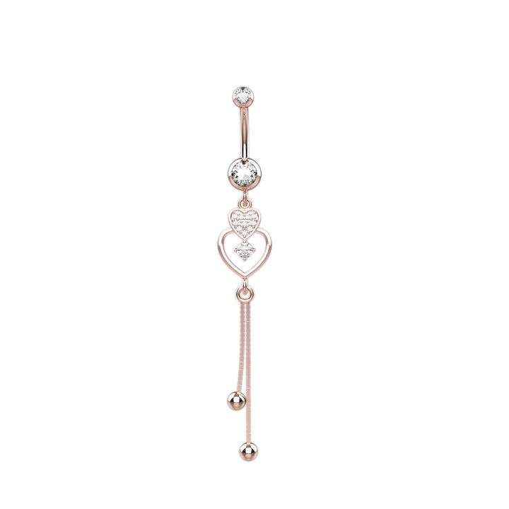 Crystal belly chain ring