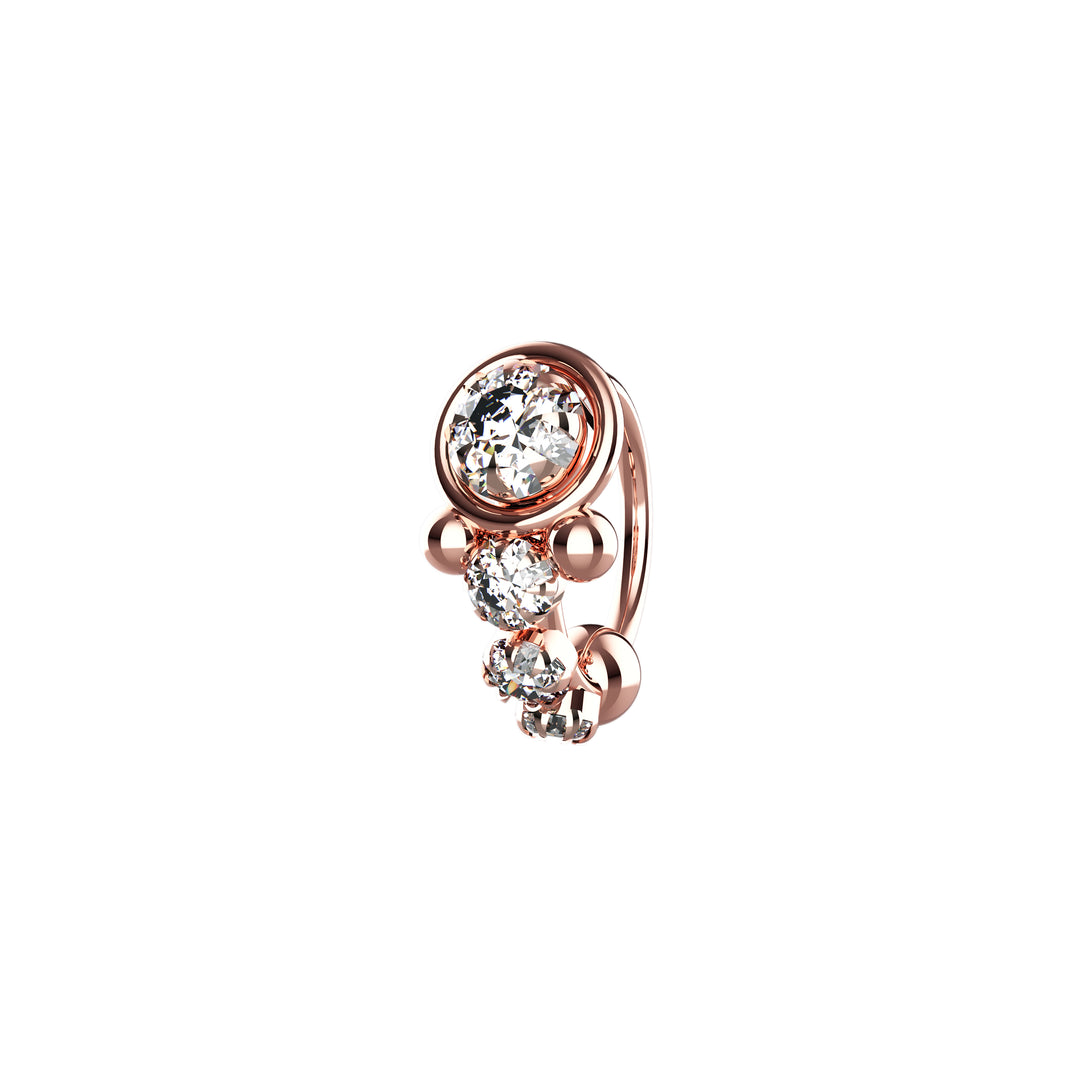Gold hoop nose jewelry for women