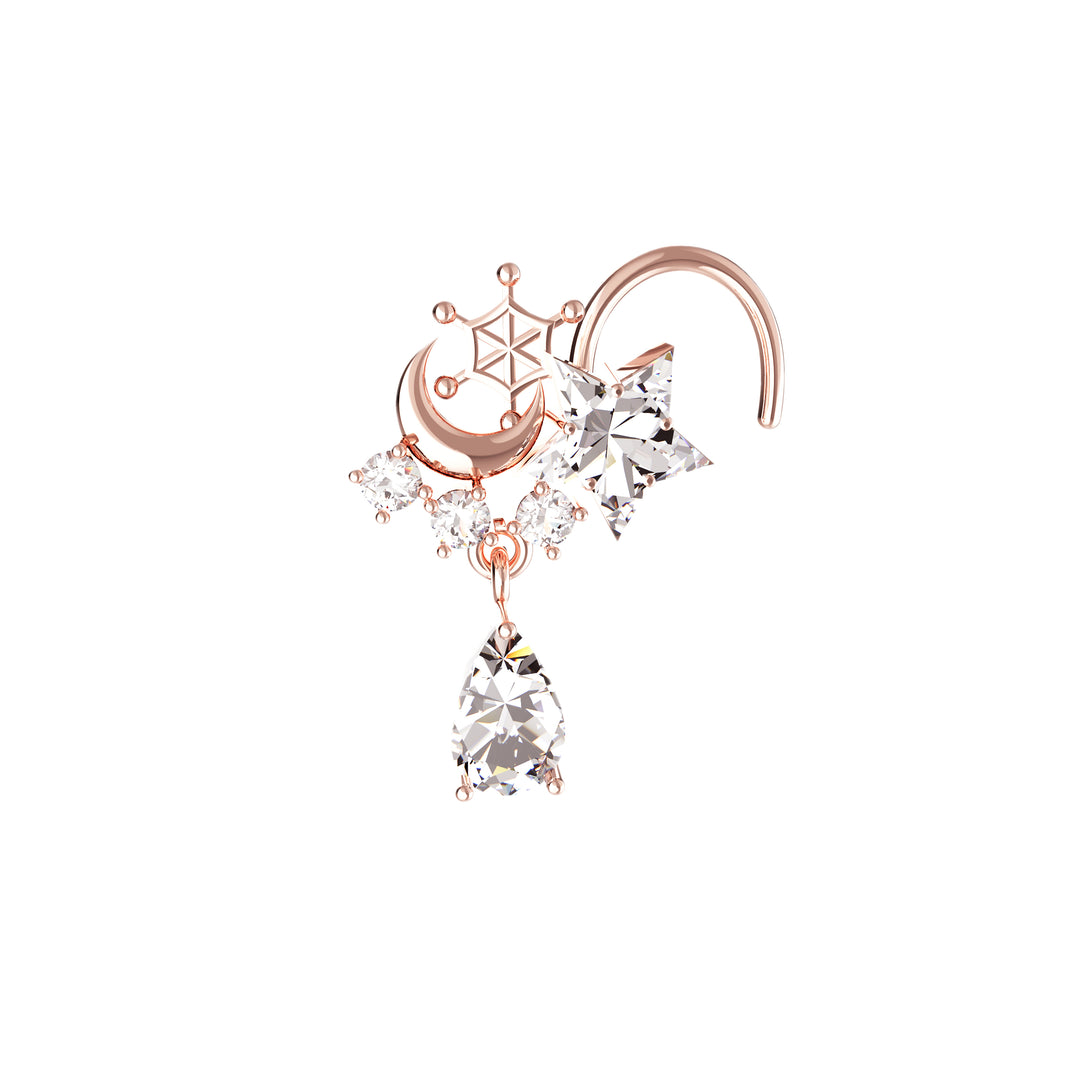 Statement nose piercing jewelry