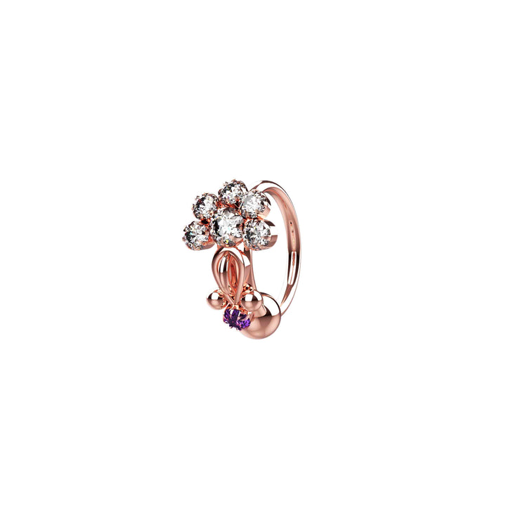 Tribal inspired nose piercing ring
