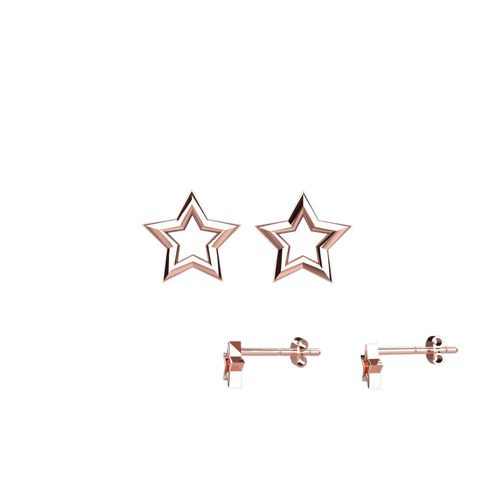 Gold star earrings for women – simple and elegant