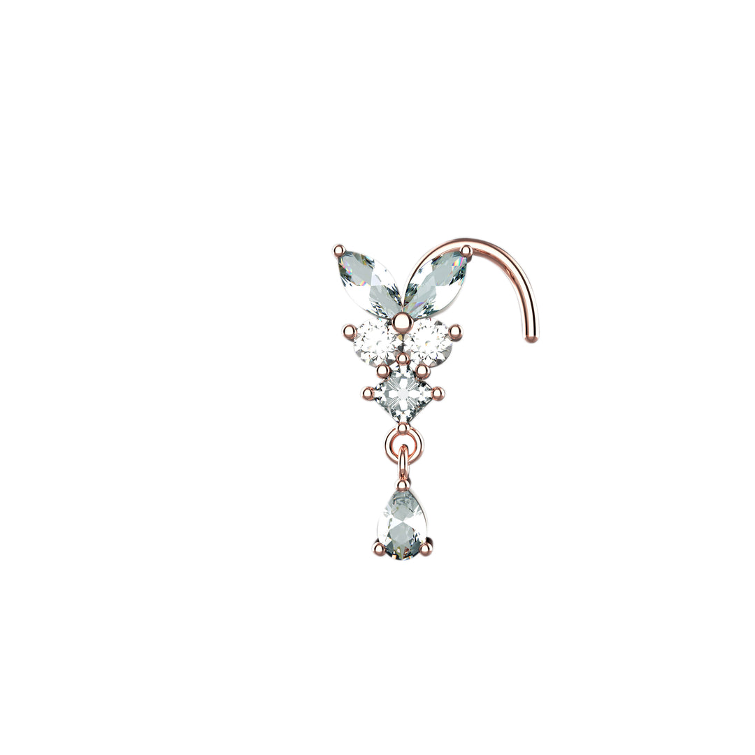 dangle nose ring – unique and feminine piercing jewelry