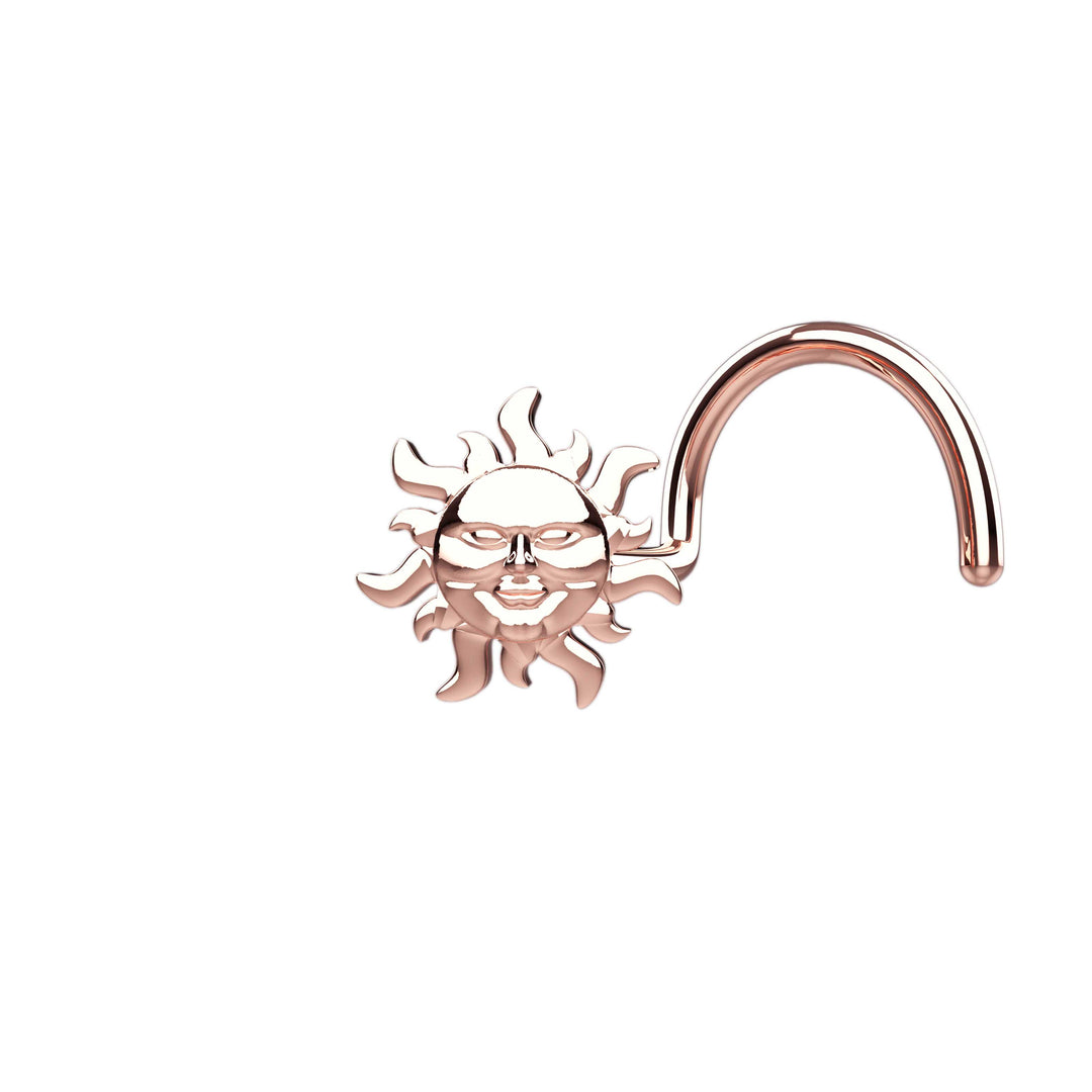 Sun-shaped nose ring for women