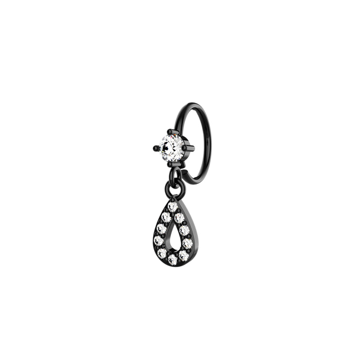 Gold diamond nose ring hoop