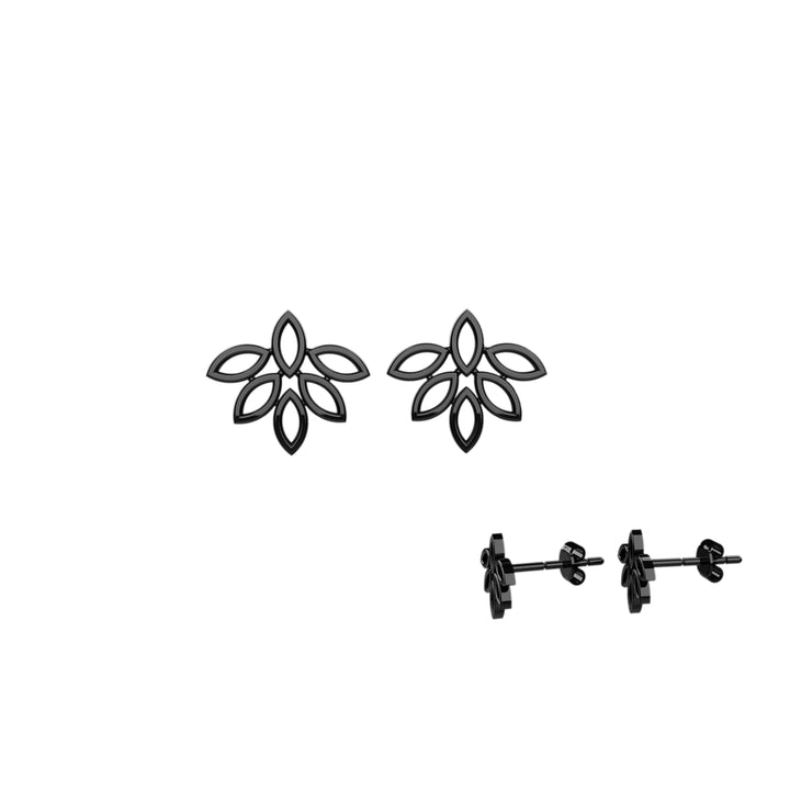 Leaf design earrings – simple gold studs for daily wear