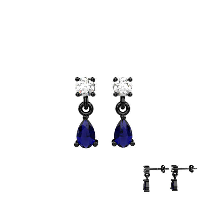 Lightweight sapphire drop earrings – chic look
