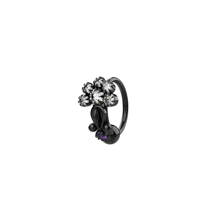 Gold nose hoop tribal design