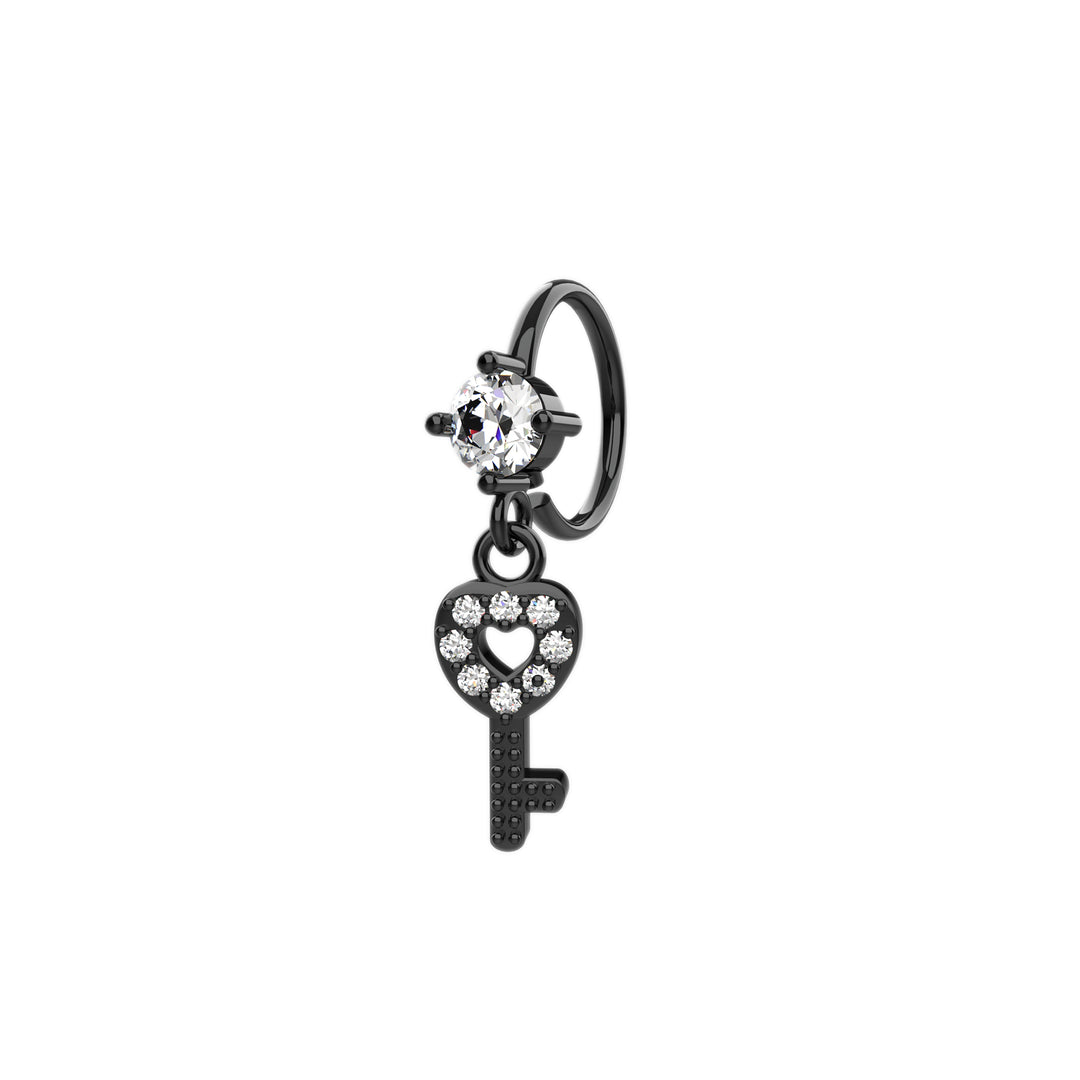 Dainty key hanging nose ring