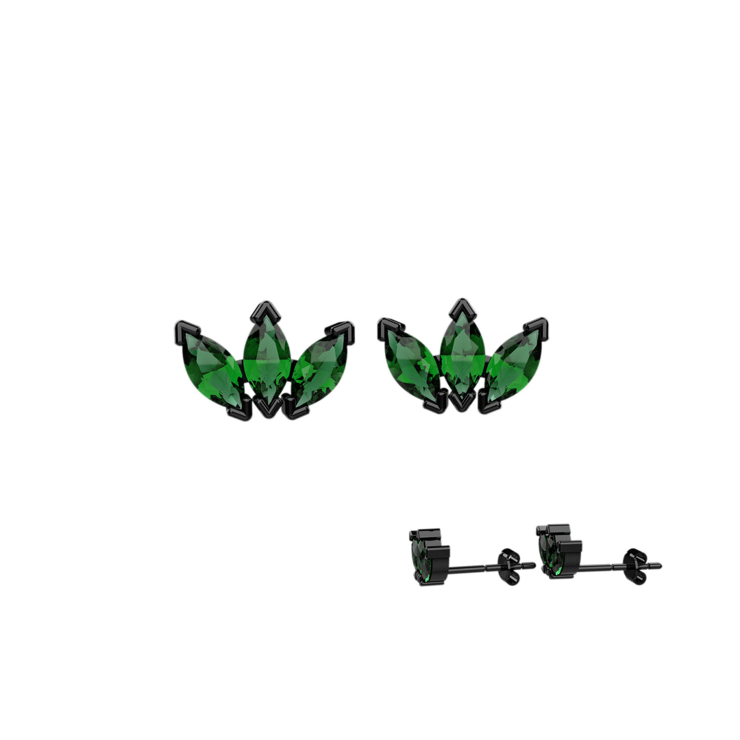Minimal emerald studs eearring – perfect for daily wear