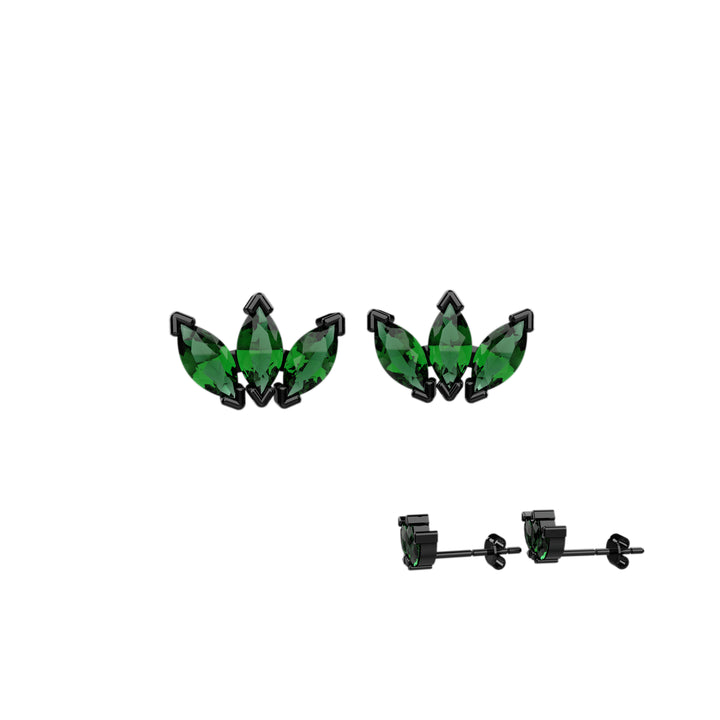 Minimal emerald studs eearring – perfect for daily wear