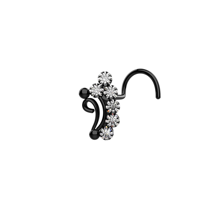 Elegant diamond nose jewelry