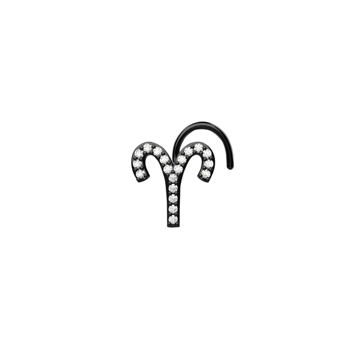 Aries sign nose piercing