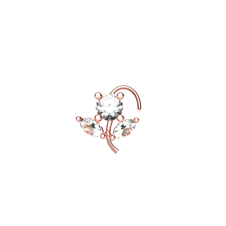 leaf nose piercing – trendy and nature-inspired design
