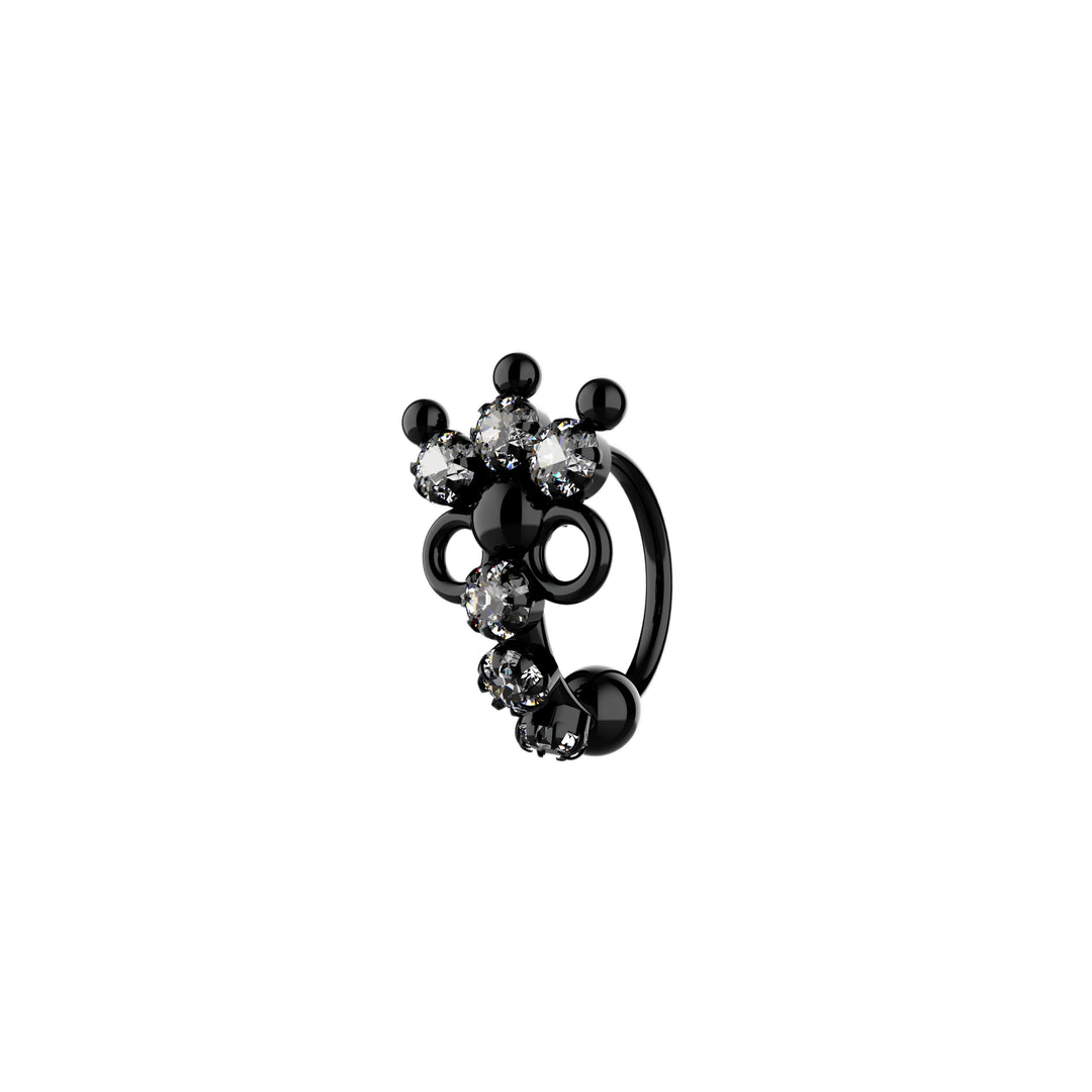 14K gold hoop piercing