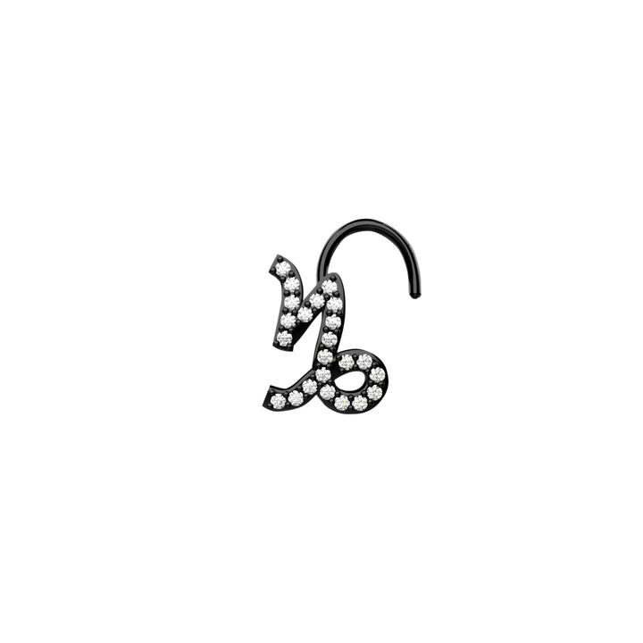 Elegant Capricorn piercing stud