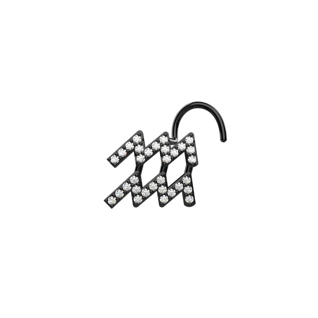 Air sign Aquarius nose pin