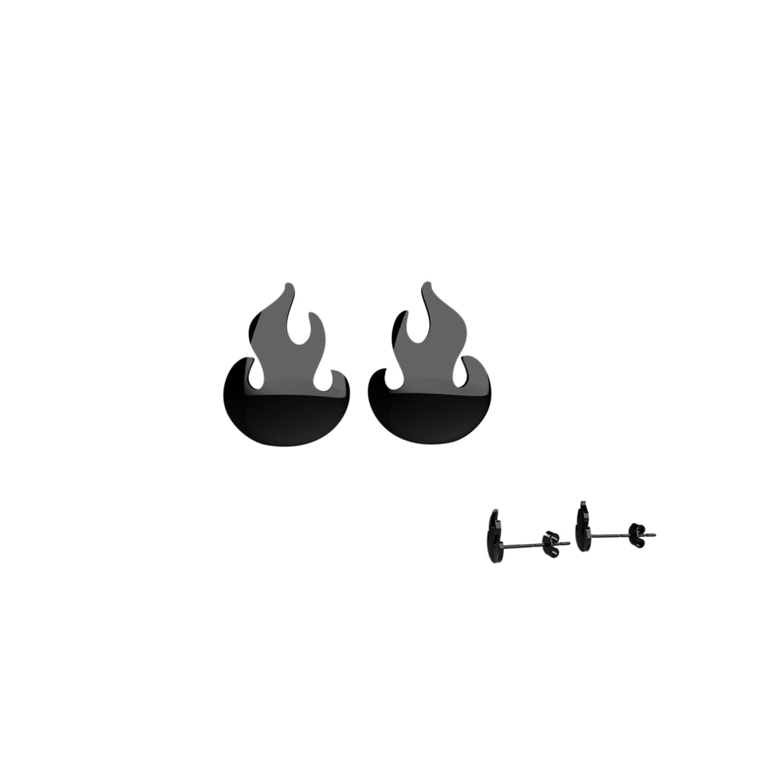 Edgy statement silver earrings