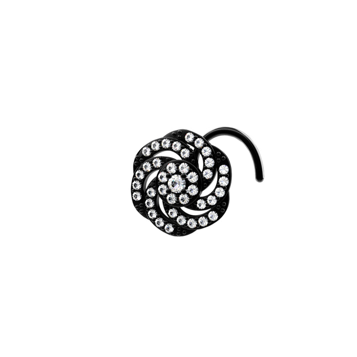 Nose piercing stud in silver