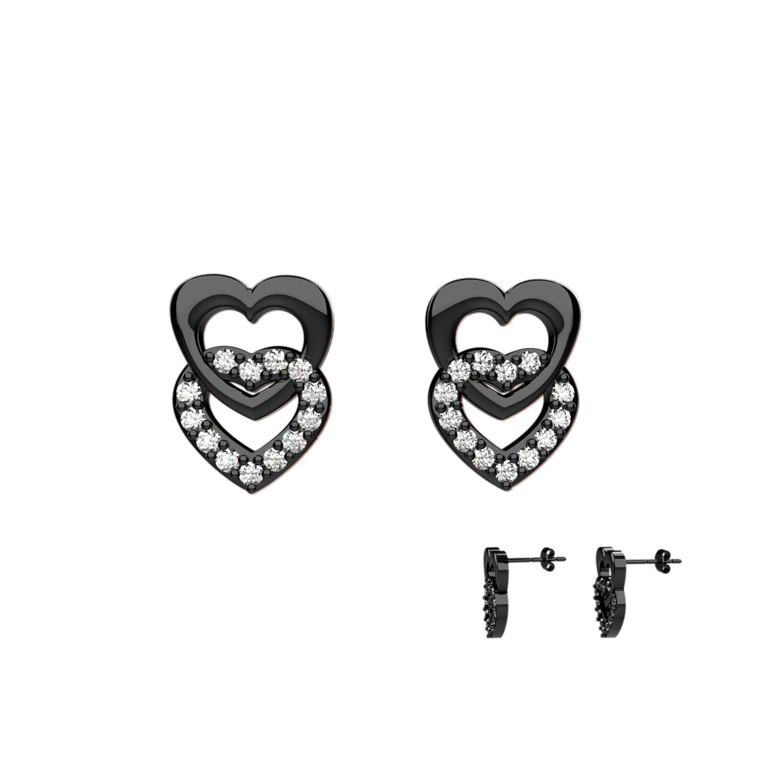 Minimalist heart earring for women