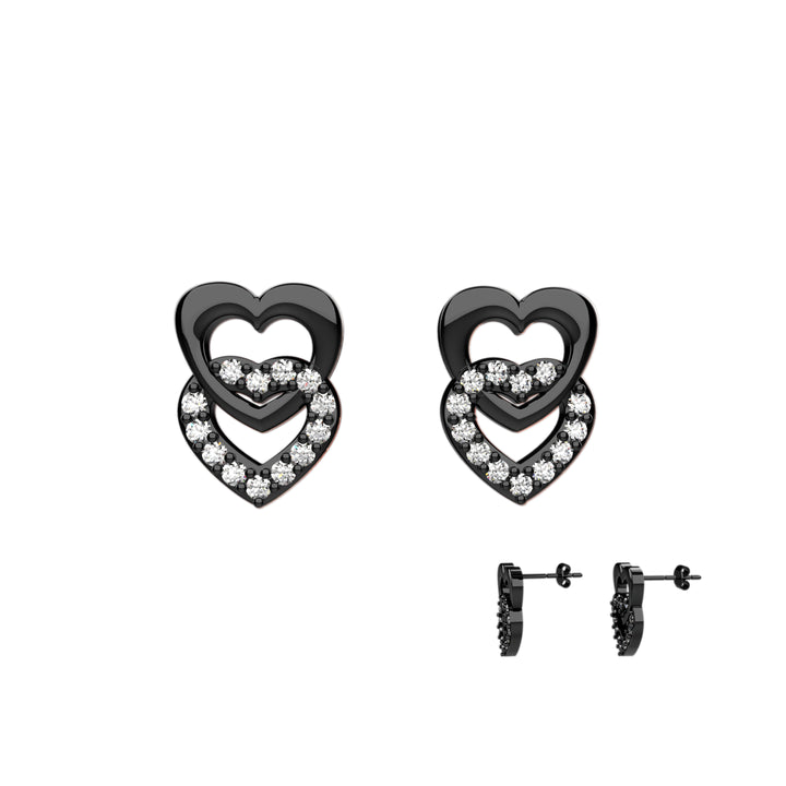 Minimalist heart earring for women